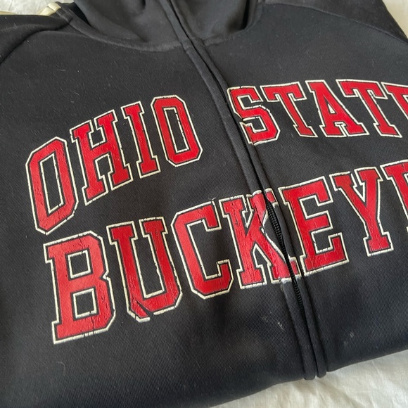 #221 Ohio State University Buckeyes Track Jacket Men's Large Black Polyester - Picture 6 of 16
